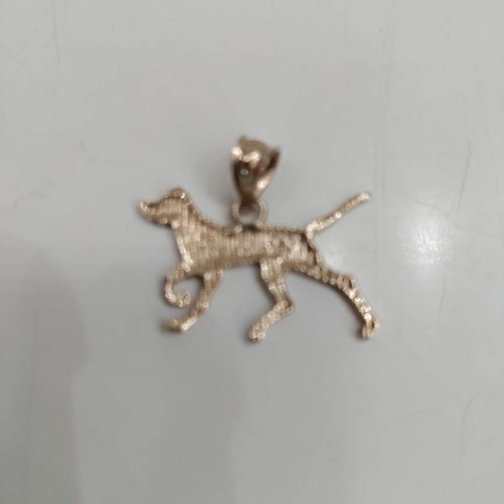 Solid Gold German Shorthaired Pointer Pendant - image 2